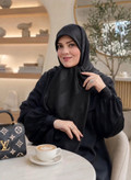 روسری ویکتوریا(سافاری) ،جنس ابریشم ژاکارد،نگین مشکی،قواره ۱۴۰