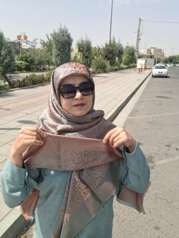روسری ژاکارد ابریشم پلنگی با کیفیت بالا قواره ۱۴۰